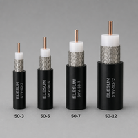 Câble coaxial RF ELESUN série SYV-50 50 ohms, isolation PE solide pour antennes de communication. DM pour les modèles précis et les spécifications personnalisées.