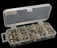500 pièces/boîte 304 anneau fendu de pêche en acier inoxydable pour leurres vierges appât Double cercle boucle connecteur carpe accessoires de pêche