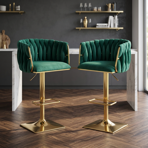 <b>Bar</b> <b>Stool</b> Modern Gold Base Design with Adjustable Panel Luxury Metal <b>Bar</b> <b>Stool</b> with <b>Swivel</b> Lifting Backrest Round Pedestal Base - Product Image 4