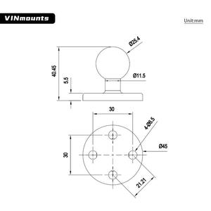 Soporte de Cabezal Esférico Ajustable, Mini, Resistente, de Aleación de Aluminio Negro, Redondo y Duradero - Product Image 5