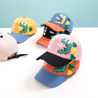Gorras de béisbol de algodón con estampado de dinosaurio para bebé, gorros con bordado de dinosaurio personalizado, moda de verano