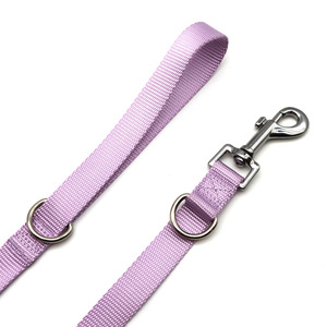 Conjunto de Correa y Collar para perro, equipo de entrenamiento ajustable de nailon de colores macarrón suave con anillo en D doble, traje para mascotas a juego - Product Image 5