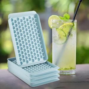 Vente en gros de 104x4 moules à glaçons en forme de boule miniature en plastique sans BPA avec couvercle, <span class=keywords><strong>pelle</strong></span> et pince - Product Image 5