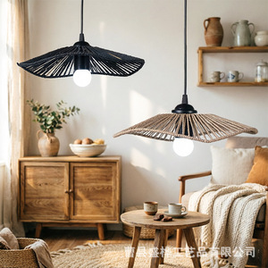 Lámpara Colgante Ecológica Sheng Hua Hecha a Mano con Pantalla de Paja 710 para Decoración de Sala de Estar o Cafetería - Product Image 1