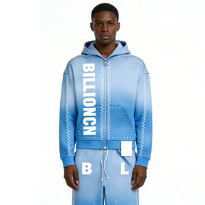 Sudadera con Capucha Unisex de Talla Grande para Hombre, de Alta Calidad, Térmica, 100% Algodón, Estilo Urbano, Holgada, Compresión, Otoño - Product Image 3