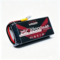 Batterie lithium-ion semi-solide JAHORN haute capacité 22000mAh 25C 6S 23.1V LCO 1000 cycles pour drone FPV, pochette LIVH -40-60