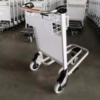 Servicio de tierra mano empuje de aleación de aluminio de Transporte Aeropuerto equipaje carro