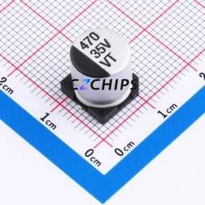 Condensateur électrolytique en aluminium SMD RVT1V471M1010 470UF 35V, D10xL10.2mm 20% 10mm - Product Image 1