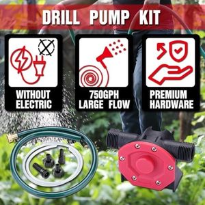 Kit de <span class=keywords><strong>pompe</strong></span> de transfert d'<span class=keywords><strong>eau</strong></span> portable auto-amorçante pour mini-perceuse manuelle, avec tuyau d'aspiration et de refoulement pour <span class=keywords><strong>eau</strong></span>, huile, fluides et buses en plastique - Product Image 2