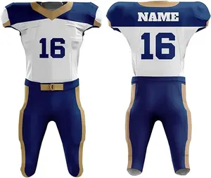 American Football Jersey Team Sets Uniforms Blank Polyester American Mesh Comfortable Football Wear