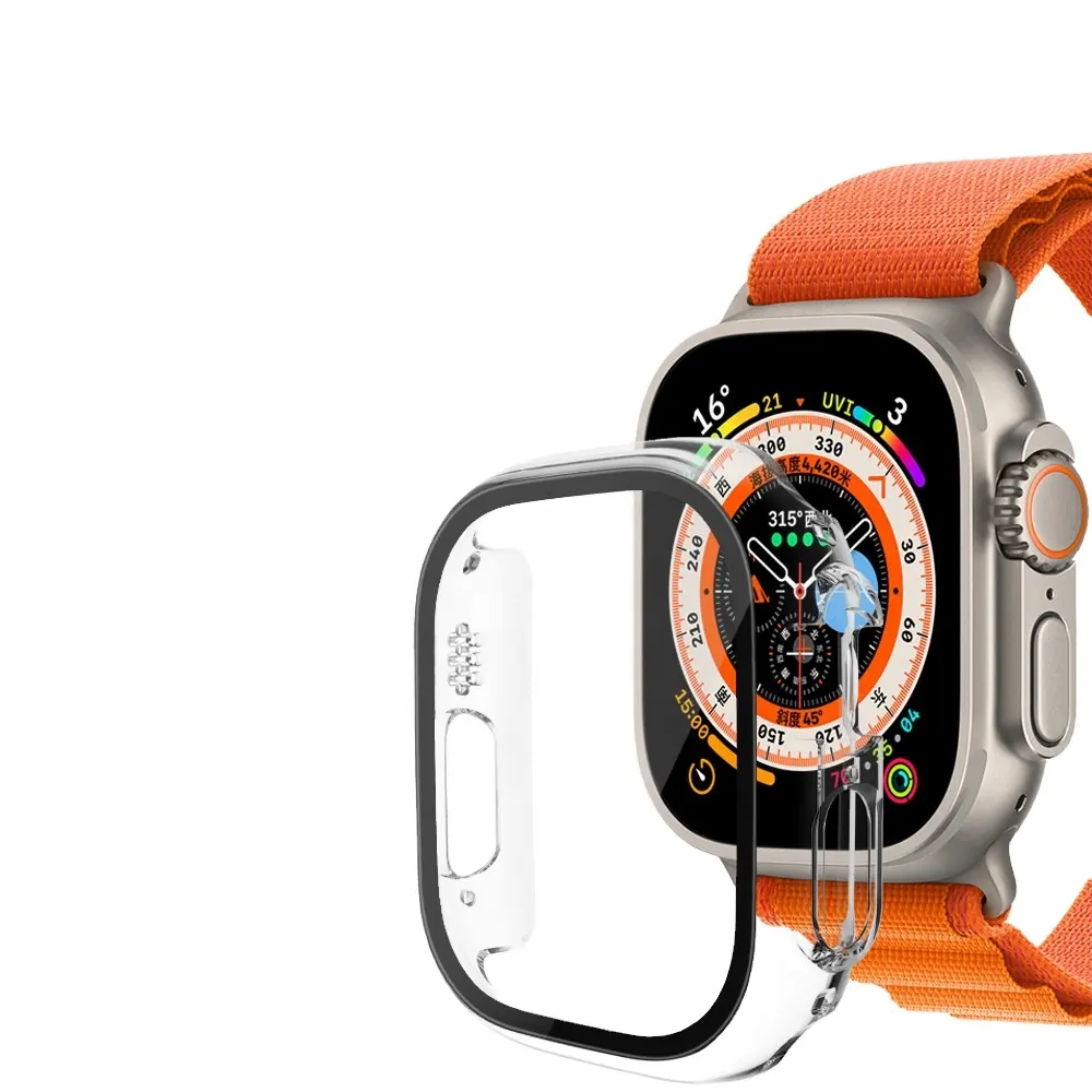กันน้ําเลือกสี Anti-Scratch Anti-ลายนิ้วมือ Anti-น้ํามันป้องกันหน้าจอสมาร์ทสําหรับ Apple Watch 8 HD Clear