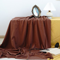 OWENIE – couvertures de table rétro françaises en coton coloré orange, décoration de mariage, nappe plissée