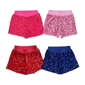 Shorts d'été à paillettes scintillantes de haute qualité pour filles, 5 couleurs, taille mi-haute élastique, vêtements pour enfants - Product Image 1