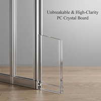 Porte coulissante pliante rétractable en acrylique transparent avec cadre en aluminium et PVC pour cuisine, escalier, usage extérieur