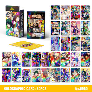 30ชิ้นอะนิเมะโฮโลแกรมของฉัน heroed สถาบันการศึกษาแฟลชการ์ดสะสม2D โปสการ์ดขนาดเล็กสองด้าน LOMO - Product Image 2
