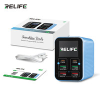 Chargeur rapide intelligent SUNSHINE Q4 double PD double QC 72W à 6 ports avec écran couleur TFT HD et alimentation à commutation programmée