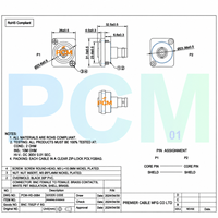 Connecteur coaxial RF de type D BNC femelle-femelle à montage sur panneau, adaptateur de châssis pour équipement de test vidéo CCTV et diffusion