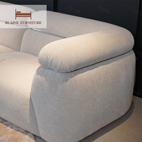 Ensemble de canapés modulaires d'angle BLAINE Original 255, style nordique moderne, en tissu blanc, pour appartement et villa, garantie de 3 ans