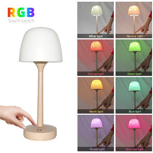 Akülü yatak odası dekoru su tahıl led led USB şarj dokunmatik haki taban atmosfer RGB masa lambası dalgalanma etkisi gece lambası - Product Image 4