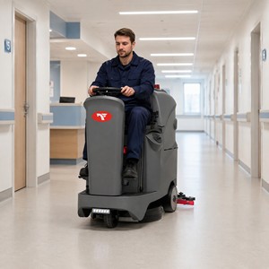 CleanHorse X4 550mm Battery <strong>Powered</strong> Ride On Floor <strong>Scrubber</strong> 580mm Cleaning Path 860mm Squeegee 4500m2/h For Marble <strong>Tile</strong> Floor - Product Image 1
