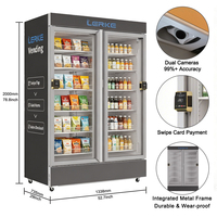Máquina Expendedora LERKE de 1200L de Capacidad para Bebidas Frías y Snacks, Gestión Basada en la Nube, Control Remoto, Alta Eficiencia, con Compresor y Estructura Metálica