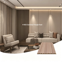 Panneau décoratif géométrique en fibre de bois de bambou M215 de longueur personnalisée pour la décoration intérieure des restaurants et des magasins de détail