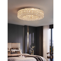 Lampu Plafon Kristal Kamar Tidur Utama yang Hangat dan Romantis, Lampu Ruang Makan Minimalis Modern, Lampu Mewah untuk Ruang Belajar dan Balkon