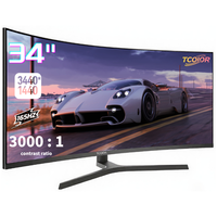 Moniteur 34 pouces 4k Écran incurvé Moniteurs 3440*1440 Moniteur PC Moniteur Incurv LED 165hz Moniteurs de jeu Écran LCD grand écran