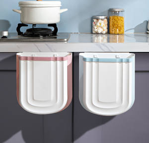 ถังขยะพลาสติกแบบพับติดผนังสำหรับห้องครัวใช้ในครัวเรือนถังขยะติดประตูตู้ - Product Image 3