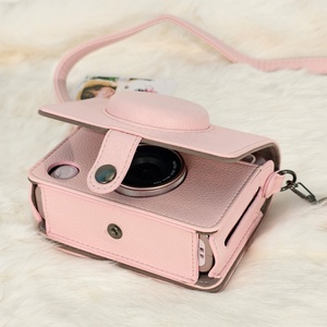 Sac pour appareil photo <span class=keywords><strong>Instax</strong></span> <span class=keywords><strong>Mini</strong></span> <span class=keywords><strong>EVO</strong></span>, rétro, rose, en cuir PU, étui de protection - Product Image 4