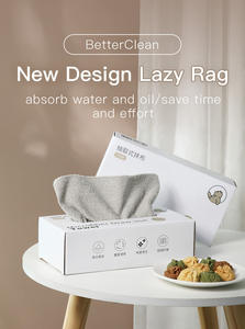 خرقة مايكروفايبر في صندوق (20) شعر مستعار منسوج "x7.8" قابلة لإعادة الاستخدام لتنظيف منشفة تيري بدون Edgeless ، خرقة تسوق ، خرقة منزلية وردية متعددة الاستخدام - Product Image 3