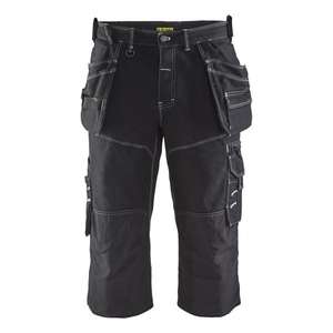 BLAKLADER - 196213109900C44 Pantalones cortos piratas artesanos X1900 Black - EAN 7330509431689 PANTALONES DE TRABAJO CORTOS DE TRABAJO - Product Image 1