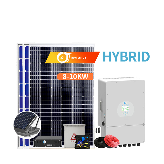 JNTIMUYA Solar Panel System for Home with Battery Full Set Solar Panel for House Tv and Fridge Solar Panel System for Home 6kw