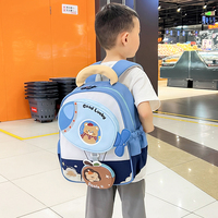 2 Pcs Tas Ransel & Dompet Koin Anti Air Motif Kartun Modis untuk Anak Usia 3-6 Tahun (Set)