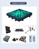 30W vidrio templado Digital 3D espejo dorado pista de baile RGBW CAMBIO DE Color interactivo para bodas discoteca discotecas