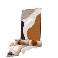 Peinture murale abstraite numérique à motif géométrique Fibonacci, personnalisable, haut de gamme, avec cadre en alliage d'aluminium