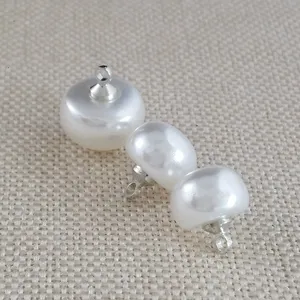 Mushroom half ball cap oval real abs pearl shank buttons