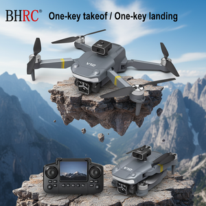 Dron V12 PRO con Control de Flujo Óptico, Quadcopter para Fotografía Aérea sin Escobillas, Aeronave con Control Remoto y Pantalla - Product Image 3