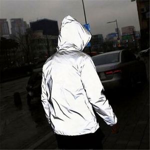 Chaqueta Bomber para Hombre, 100% Poliéster, Cuello Alto, Reflectante, con Capucha y Cremallera, Logotipo Personalizado OEM, Venta al Por Mayor, Cortavientos 3M - Product Image 2