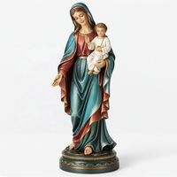 Statue religieuse catholique de la Vierge Marie en résine, artisanat fait main, décoration d'intérieur, objet de collection.
