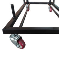 Carrito de Almacenamiento Plegable con Plataforma de Cuatro Ruedas de Acero en Forma de L, OEM