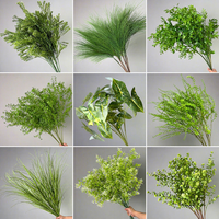 Décoration florale réaliste en plantes vertes artificielles de couleur vert sauge, style forêt rustique, pour cérémonie de mariage