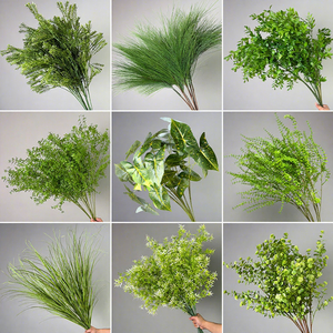 Décoration florale réaliste en <span class=keywords><strong>plantes</strong></span> vertes artificielles de couleur vert sauge, style forêt rustique, pour cérémonie de mariage - Product Image 1