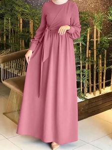 Southeast <strong>Asian</strong> Middle East Arabian Women Long Robe Muslim Lace up <strong>Dress</strong> Kaftan Abaya <strong>Maxi</strong> Sleeve Casual <strong>Dresses</strong> - Product Image 6