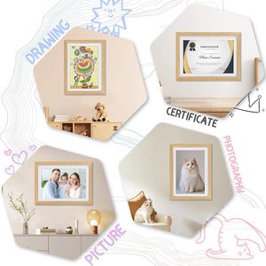 Cadre en bois pour œuvres d'art d'enfants avec passe-partout, ouverture frontale en verre, formats A4, A3, 10*12.5in, 8.5*11in, 9*12in - Product Image 5
