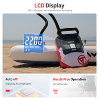 Gicle Portable DC 12V Pompe à air électrique Léger Automatique Stand-Up Paddleboarding Accessoire pour Bateau Eau SUP Paddle Board