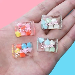 Nouvelles perles de thème alimentaire en résine miniature pour étuis de téléphone bricolage accessoires de cheveux pour enfants jouets décoratifs-bonbons colorés Candids - Product Image 3