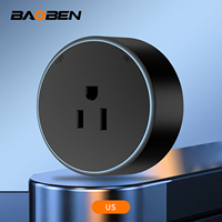Adaptador de Enchufe de Pared Duradero BAOBEN, Tomacorriente de Cinco Orificios con Puertos USB + Tipo-C, Accesorios Eléctricos