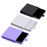 Joyero de lujo de cartón grande personalizado, caja de cajón de Material reciclado de laminación mate en relieve con revestimiento UV para joyería