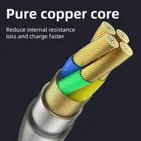 Cargador de Teléfono con Luz LED Brillante 3 en 1, Cable Luminoso con Funda de TPE para iPhone 14, para S6, USB Tipo C